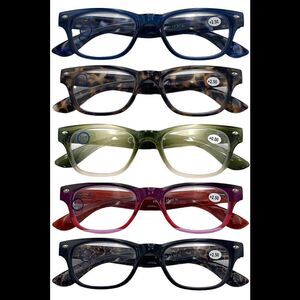 Hummingbird 5-pack Set Basel Blue Light Reading Glasses Assorted